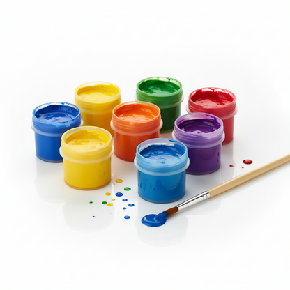 Add a paint brush and pots.